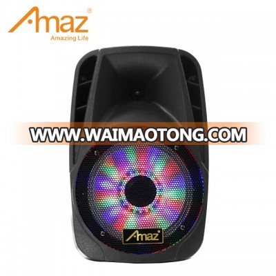 AL0803 good quality portable 8 inch Trolley speaker with remote function and wireless MIC